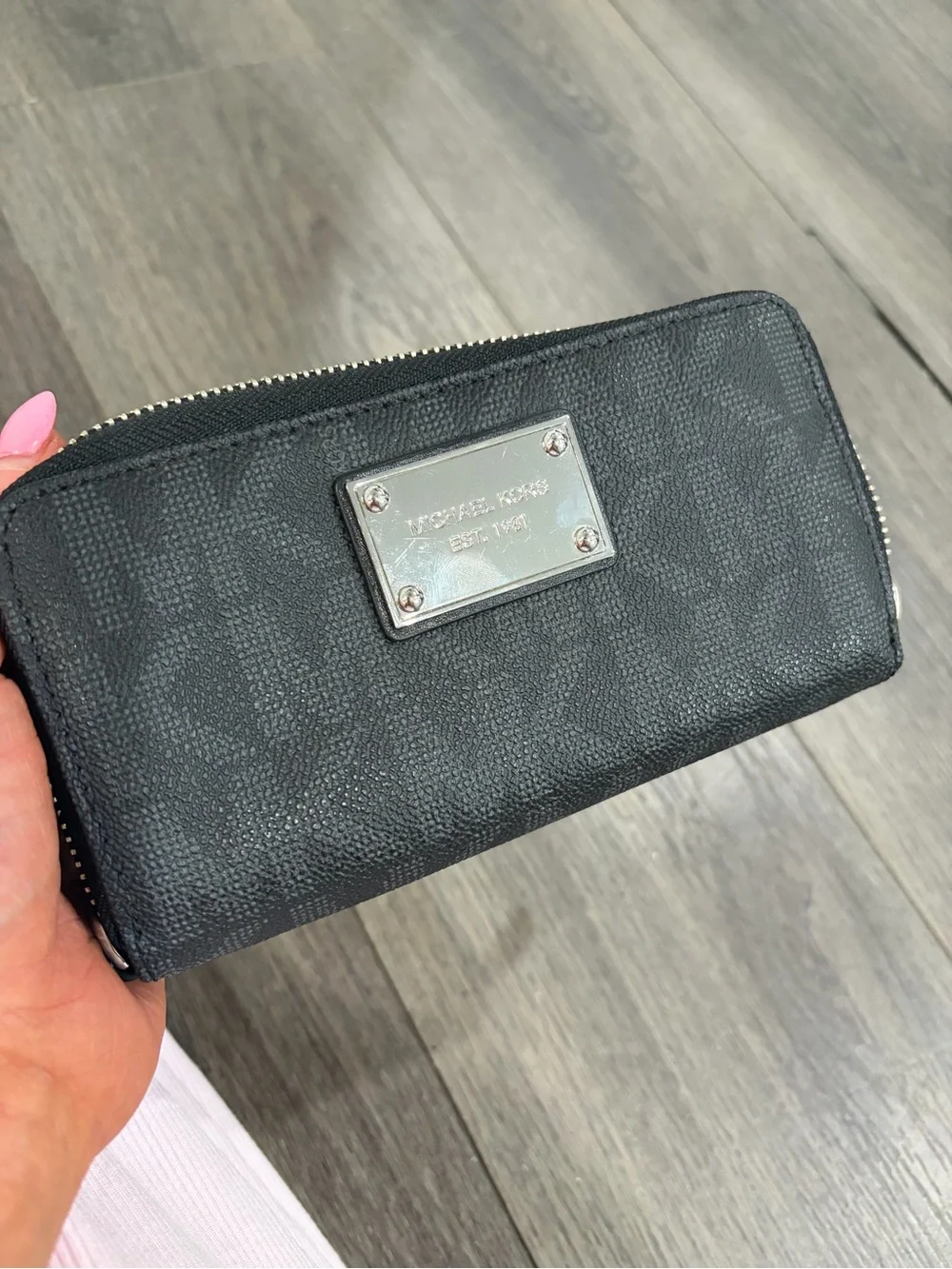 Michael Kors black pebbled